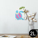 ポスター ウォールステッカー シール式ステッカー 飾り 127×178mm 2L 写真 フォト 壁 インテリア おしゃれ 剥がせる wall sticker poster 007636 イラスト 亀 花 かめ