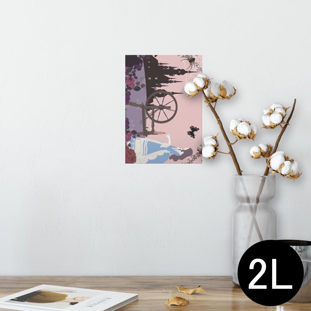 ポスター ウォールステッカー シール式ステッカー 飾り 127×178mm 2L 写真 フォト 壁 インテリア おしゃれ 　剥がせる wall sticker poster 009099 童話モチーフ　イラスト