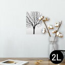 ポスター ウォールステッカー シール式ステッカー 飾り 127×178mm 2L 写真 フォト 壁 インテリア おしゃれ 剥がせる wall sticker poster 009179 モノクロ 植物 風景