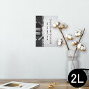 ポスター ウォールステッカー シール式ステッカー 飾り 127×178mm 2L 写真 フォト 壁 インテリア おしゃれ 剥がせる wall sticker poster 009532 英語 文字 白 黒