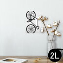 ポスター ウォールステッカー シール式ステッカー 飾り 127×178mm 2L 写真 フォト 壁 インテリア おしゃれ 剥がせる wall sticker poster 009765 乗り物 自転車 モノクロ