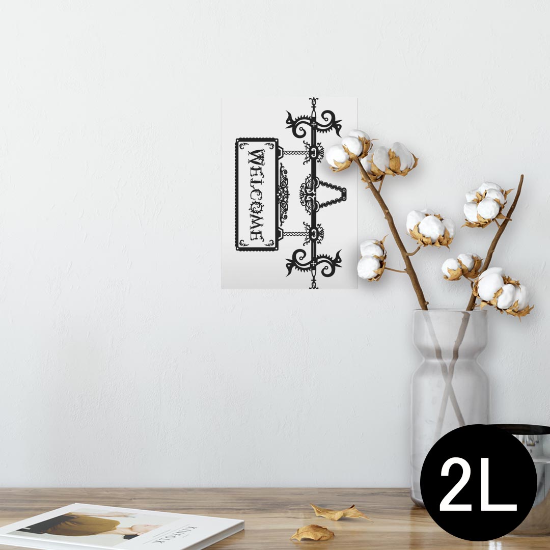 ポスター ウォールステッカー シール式ステッカー 飾り 127×178mm 2L 写真 フォト 壁 インテリア おしゃれ 剥がせる wall sticker poster 009846 英語 文字 アンティーク