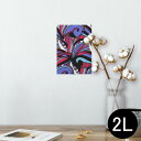 ポスター ウォールステッカー シール式ステッカー 飾り 127×178mm 2L 写真 フォト 壁 インテリア おしゃれ 剥がせる wall sticker poster 010617 アート 模様 カラフル