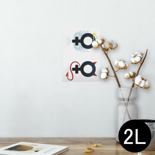 ポスター ウォールステッカー シール式ステッカー 飾り 127×178mm 2L 写真 フォト 壁 インテリア おしゃれ 剥がせる wall sticker poster 010862 天使 悪魔 シンプル ポスター ウォールステッカー シール式ステッカー 飾り 127×178mm 2L 写真 フォト 壁 インテリア おしゃれ 剥がせる wall sticker poster 010862 天使 悪魔 シンプル