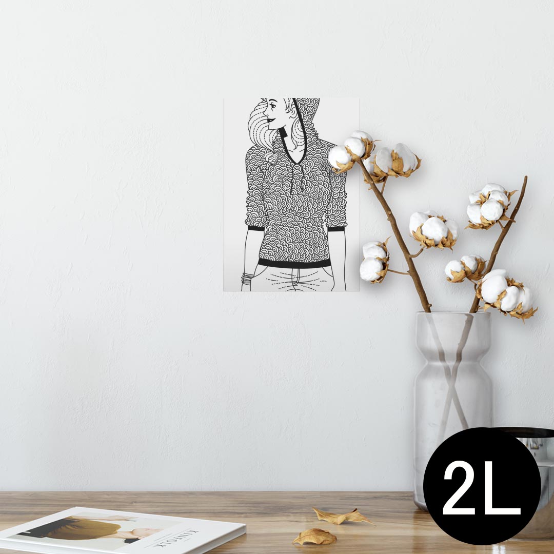 ポスター ウォールステッカー シール式ステッカー 飾り 127×178mm 2L 写真 フォト 壁 インテリア おしゃれ 剥がせる wall sticker poster 010985 女性 ファッション おしゃれ