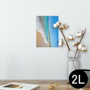 ポスター ウォールステッカー シール式ステッカー 飾り 127×178mm 2L 写真 フォト 壁 インテリア おしゃれ 剥がせる wall sticker poster 011087 海 ビーチ 写真