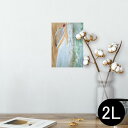 ポスター ウォールステッカー シール式ステッカー 飾り 127×178mm 2L 写真 フォト 壁 インテリア おしゃれ 剥がせる wall sticker poster 011091 海 ビーチ 写真