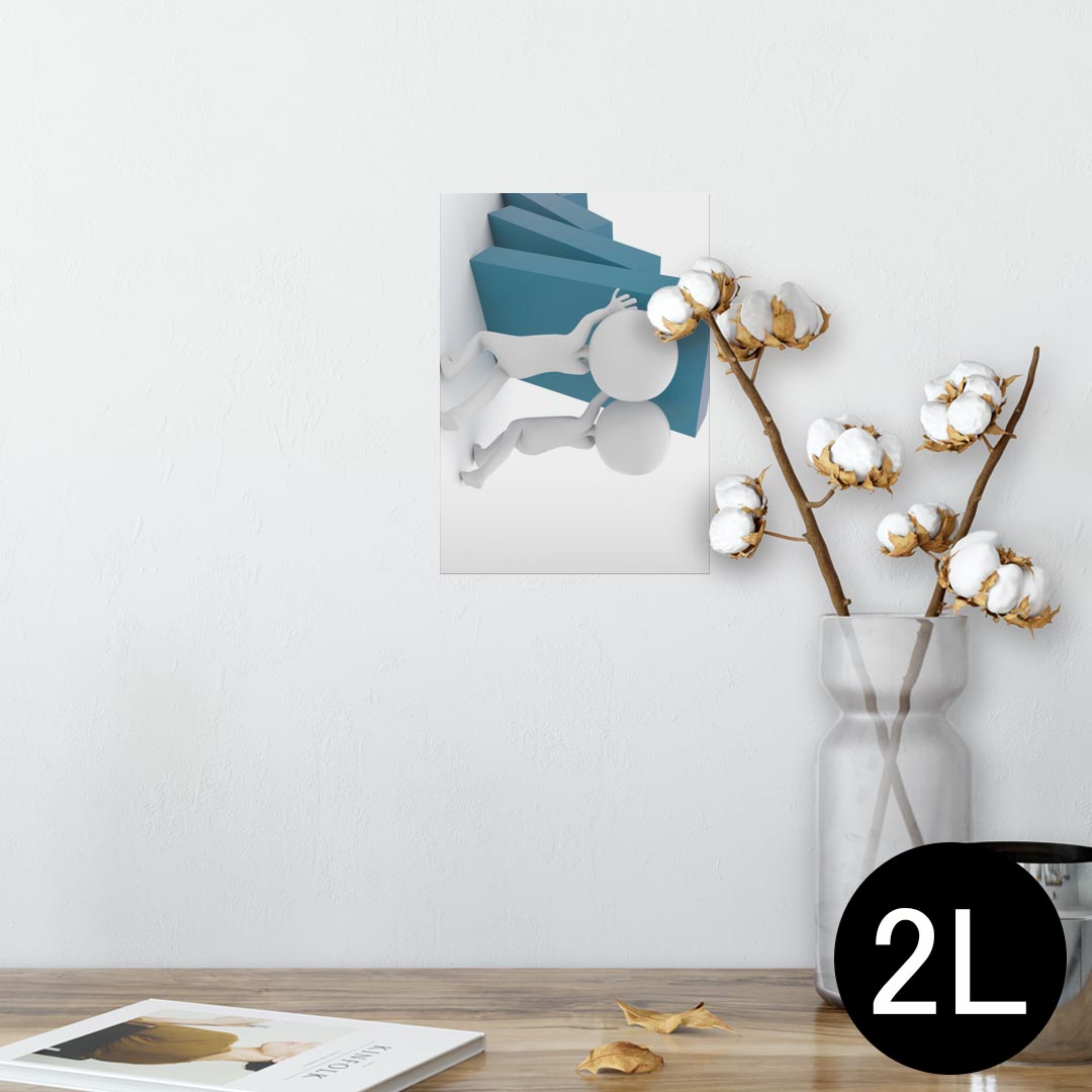 ポスター ウォールステッカー シール式ステッカー 飾り 127×178mm 2L 写真 フォト 壁 インテリア おしゃれ 剥がせる wall sticker poster 011414 ドミノ 壁 キャラクター