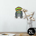 ポスター ウォールステッカー シール式ステッカー 飾り 127×178mm 2L 写真 フォト 壁 インテリア おしゃれ 剥がせる wall sticker poster 011717 骸骨 ドクロ レゲエ