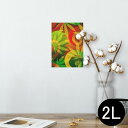 ポスター ウォールステッカー シール式ステッカー 飾り 127×178mm 2L 写真 フォト 壁 インテリア おしゃれ 剥がせる wall sticker poster 011734 レゲエ 植物 カラフル