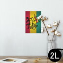 ポスター ウォールステッカー シール式ステッカー 飾り 127×178mm 2L 写真 フォト 壁 インテリア おしゃれ 剥がせる wall sticker poster 011741 レゲエ 動物 ライオン