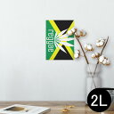 ポスター ウォールステッカー シール式ステッカー 飾り 127×178mm 2L 写真 フォト 壁 インテリア おしゃれ 剥がせる wall sticker poster 011830 レゲエ 音楽 植物