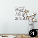 ポスター ウォールステッカー シール式ステッカー 飾り 127×178mm 2L 写真 フォト 壁 インテリア おしゃれ 剥がせる wall sticker poster 011956 木 モノトーン 白黒