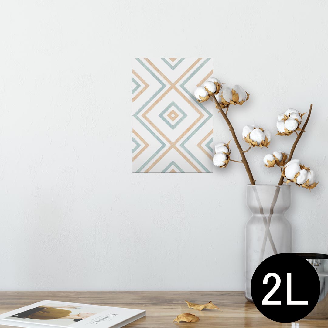 ポスター ウォールステッカー シール式ステッカー 飾り 127×178mm 2L 写真 フォト 壁 インテリア おしゃれ 剥がせる wall sticker poster 012067 シンプル 模様 柄