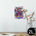 ポスター ウォールステッカー シール式ステッカー 飾り 127×178mm 2L 写真 フォト 壁 インテリア おしゃれ 剥がせる wall sticker poster 012273 ペイント カラフル 鳥