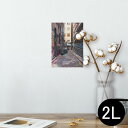 ポスター ウォールステッカー シール式ステッカー 飾り 127×178mm 2L 写真 フォト 壁 インテリア おしゃれ 剥がせる wall sticker poster 012366 ペイント 風景 町