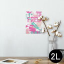 ポスター ウォールステッカー シール式ステッカー 飾り 127×178mm 2L 写真 フォト 壁 インテリア おしゃれ 剥がせる wall sticker poster 012575 ハート かわいい 英字(3)
