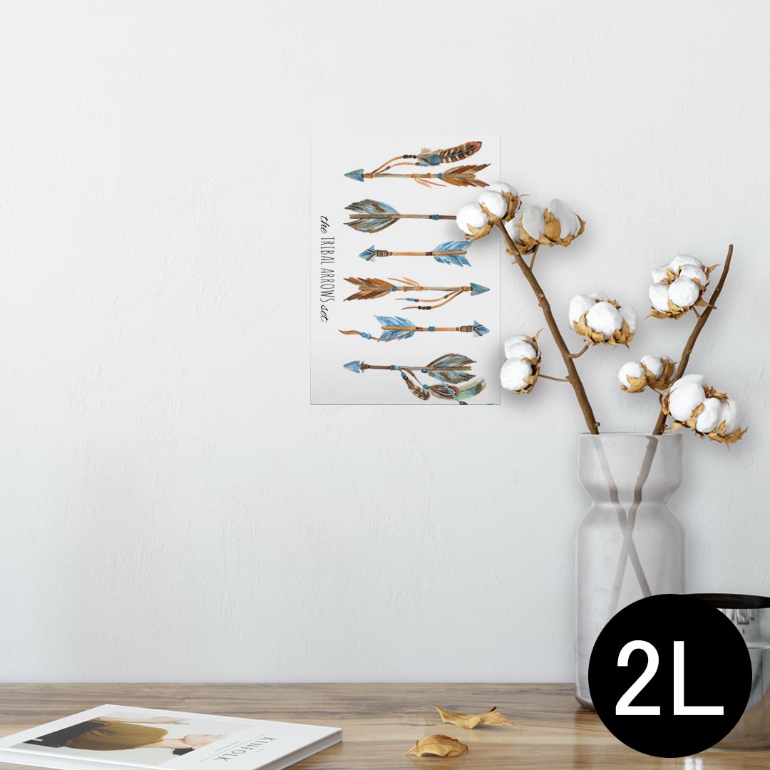 ポスター ウォールステッカー シール式ステッカー 飾り 127×178mm 2L 写真 フォト 壁 インテリア おしゃれ 　剥がせる wall sticker poster 014006 羽根　フェザー