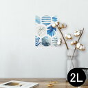 ポスター ウォールステッカー シール式ステッカー 飾り 127×178mm 2L 写真 フォト 壁 インテリア おしゃれ 剥がせる wall sticker poster 014041 海 ヤシの木 夏
