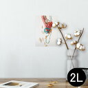 ポスター ウォールステッカー シール式ステッカー 飾り 127×178mm 2L 写真 フォト 壁 インテリア おしゃれ 剥がせる wall sticker poster 014280 夏 貝殻 サンダル