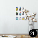 ポスター ウォールステッカー シール式ステッカー 飾り 127×178mm 2L 写真 フォト 壁 インテリア おしゃれ 剥がせる wall sticker poster 014297 パイナップル 夏 トロピカル