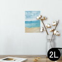 ポスター ウォールステッカー シール式ステッカー 飾り 127×178mm 2L 写真 フォト 壁 インテリア おしゃれ 剥がせる wall sticker poster 014385 海 砂浜 イラスト