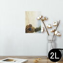 ポスター ウォールステッカー シール式ステッカー 飾り 127×178mm 2L 写真 フォト 壁 インテリア おしゃれ 剥がせる wall sticker poster 014841 夏 海 パイナップル 砂浜