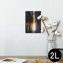ポスター ウォールステッカー シール式ステッカー 飾り 127×178mm 2L 写真 フォト 壁 インテリア おしゃれ 剥がせる wall sticker poster 014961 風景 自然 背景 夜空 夕日