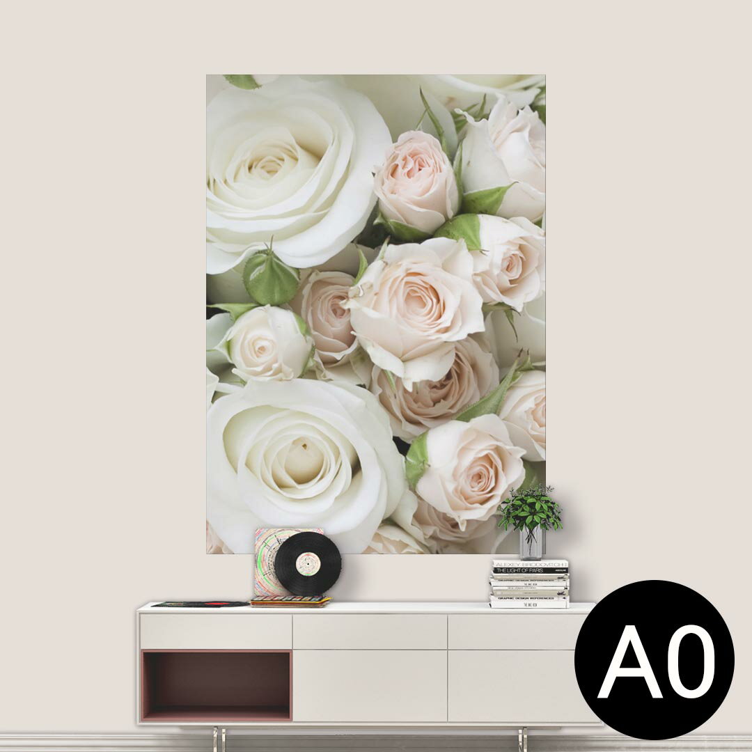 ポステッカー ポスター ウォールステッカー シール式ステッカー 飾り 841mm×1189mm A0 写真 フォト 壁 インテリア おしゃれ 剥がせる wall sticker poster 000885 バラ　花柄