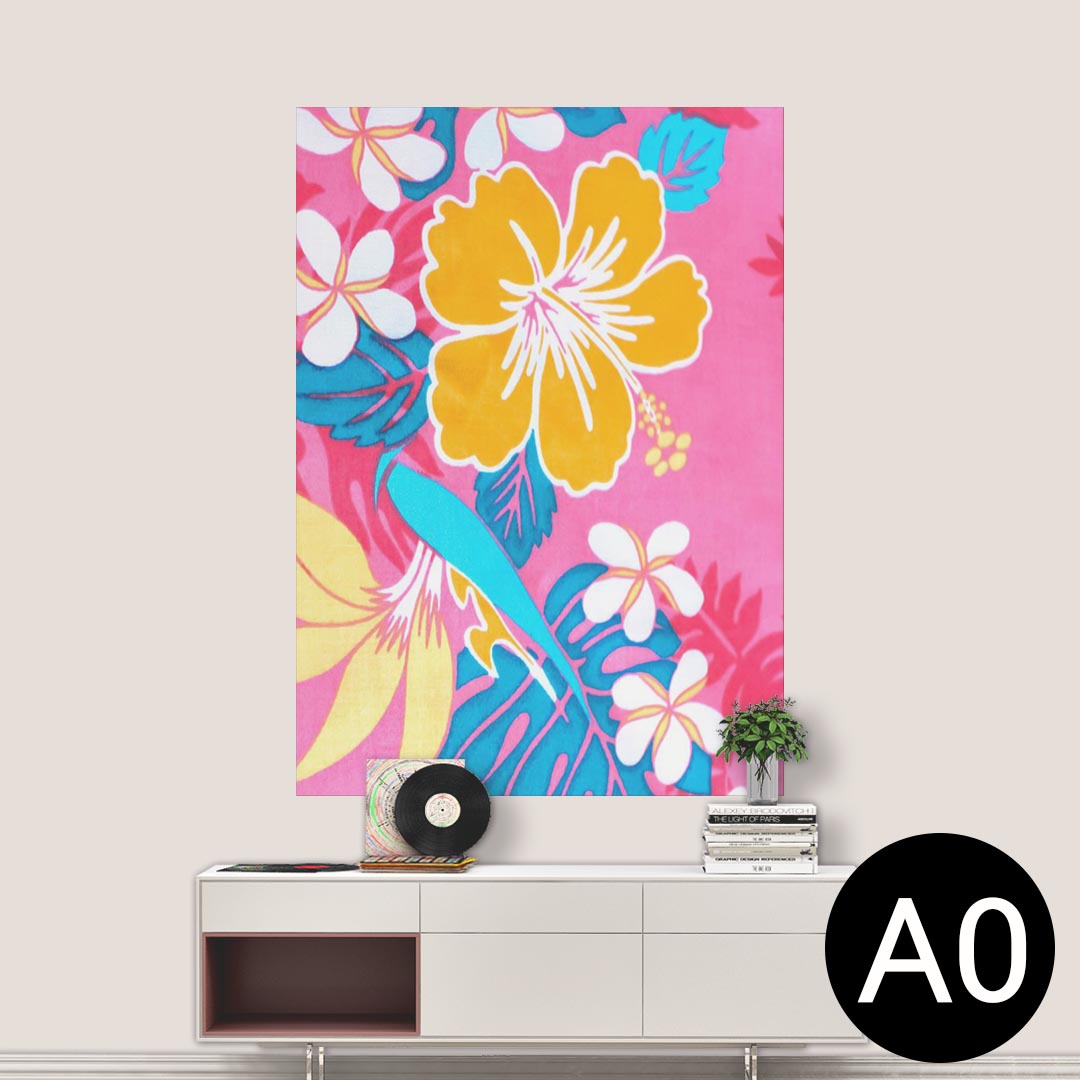 ポステッカー ポスター ウォールステッカー シール式ステッカー 飾り 841mm×1189mm A0 写真 フォト 壁 インテリア おしゃれ 剥がせる wall sticker poster 001193 ハワイ　ハイビスカス