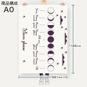 ポステッカー ポスター ウォールステッカー シール式ステッカー 飾り 841mm×1189mm A0 写真 フォト 壁 インテリア おしゃれ 剥がせる wall sticker poster 016025 月の満ち欠け　宇宙　月 3