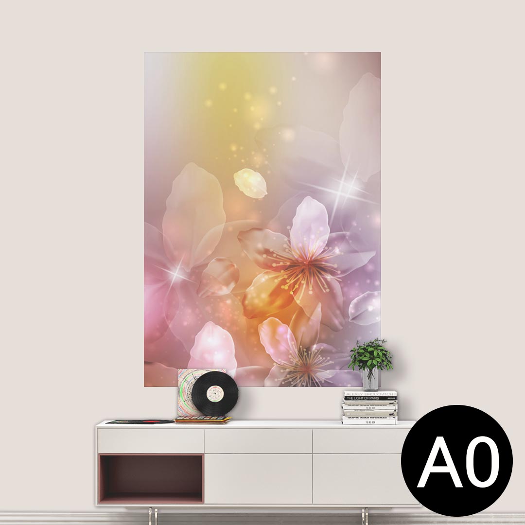 ポステッカー ポスター ウォールステッカー シール式ステッカー 飾り 841mm×1189mm A0 写真 フォト 壁 インテリア おしゃれ 剥がせる wall sticker poster 002023 花　　カラフル