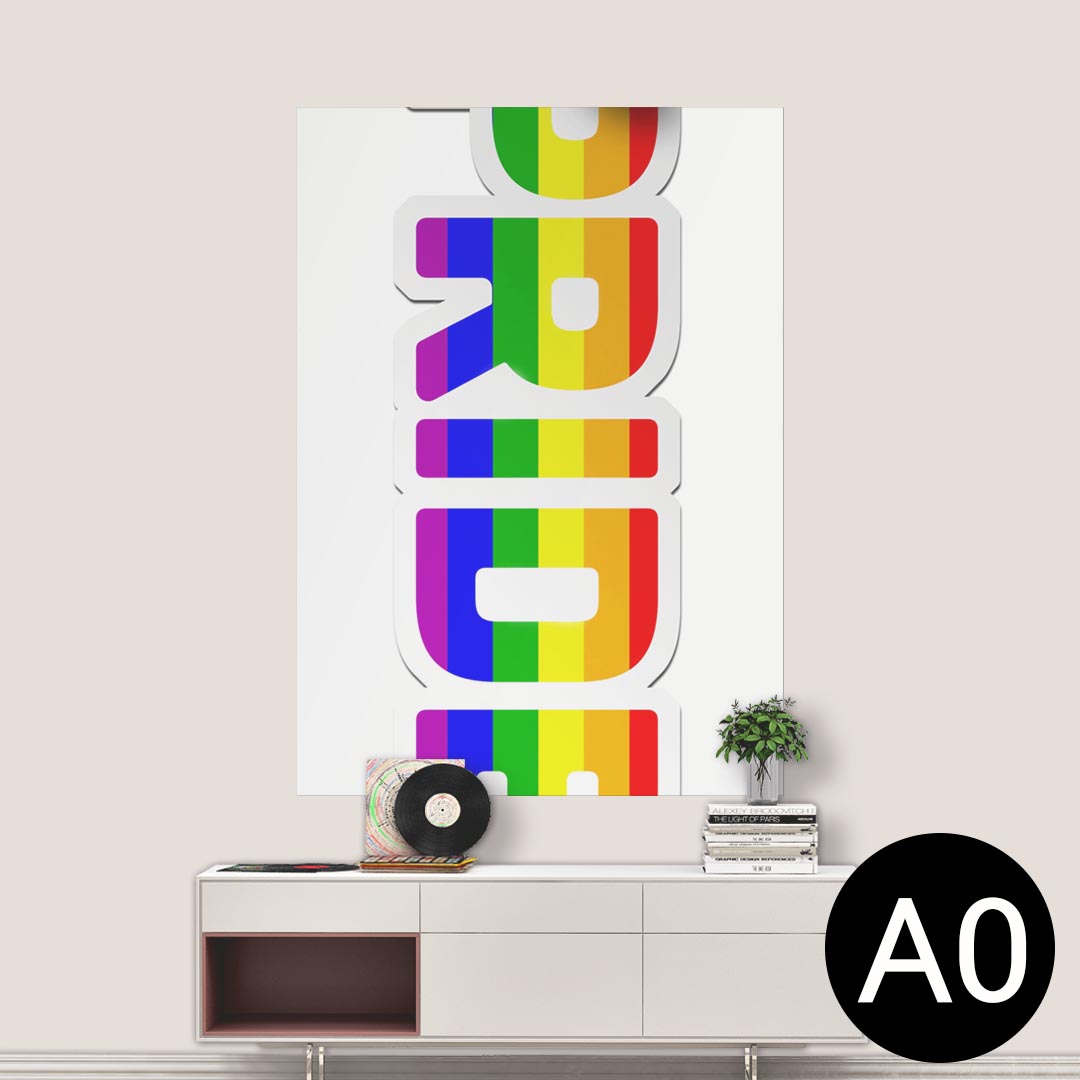 ポステッカー ポスター ウォールステッカー シール式ステッカー 飾り 841mm×1189mm A0 写真 フォト 壁 インテリア おしゃれ 剥がせる wall sticker poster 002384 英語 文字 カラフル