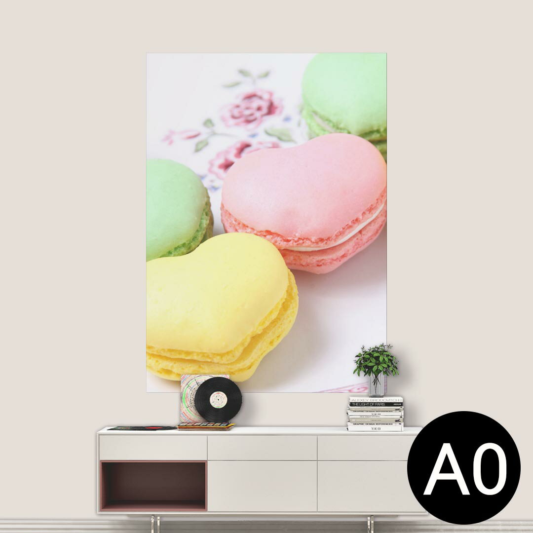 ポステッカー ポスター ウォールステッカー シール式ステッカー 飾り 841mm×1189mm A0 写真 フォト 壁 インテリア おしゃれ 剥がせる wall sticker poster 002672 マカロン カラフル 写真