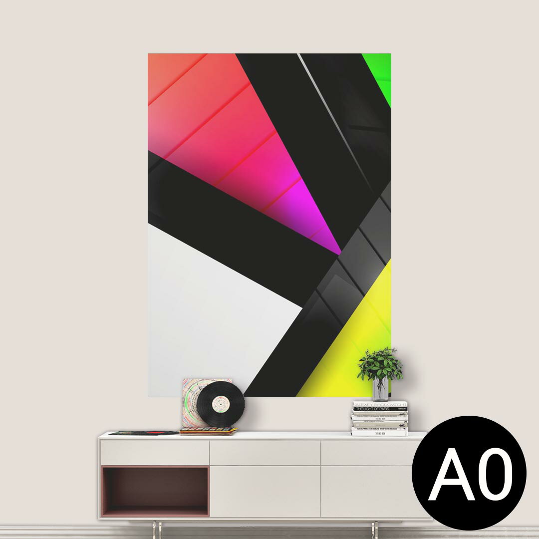 ポステッカー ポスター ウォールステッカー シール式ステッカー 飾り 841mm×1189mm A0 写真 フォト 壁 インテリア おしゃれ 剥がせる wall sticker poster 003531 シンプル　カラフル　模様