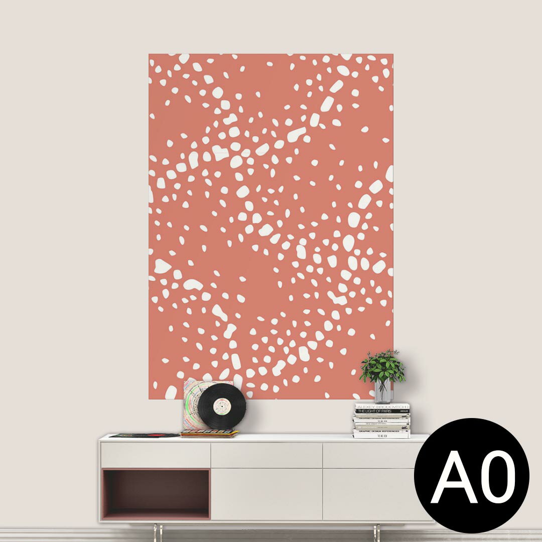 ポステッカー ポスター ウォールステッカー シール式ステッカー 飾り 841mm×1189mm A0 写真 フォト 壁 インテリア おしゃれ 剥がせる wall sticker poster 003955 模様　ピンク　白