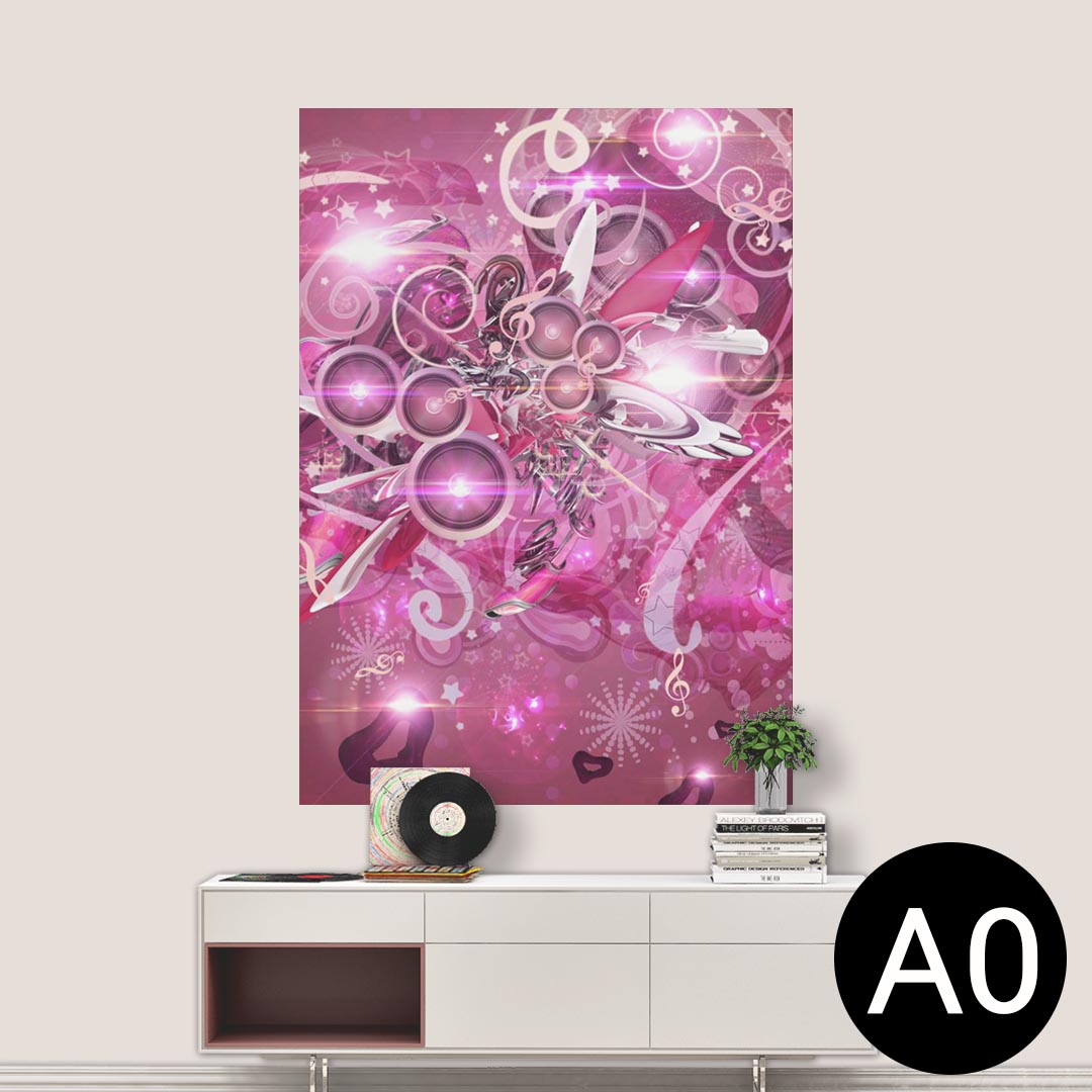 ポステッカー ポスター ウォールステッカー シール式ステッカー 飾り 841mm×1189mm A0 写真 フォト 壁 インテリア おしゃれ 剥がせる wall sticker poster 005282 ピンク　キラキラ　イラスト