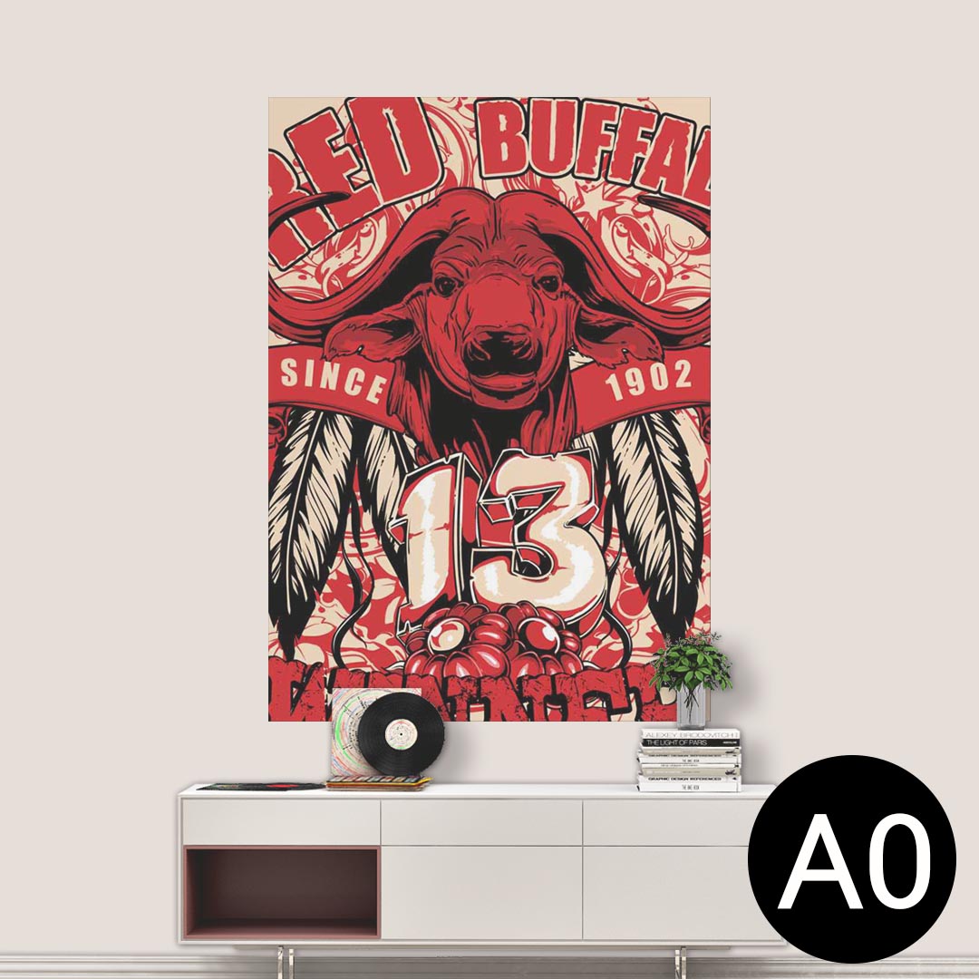 ポステッカー ポスター ウォールステッカー シール式ステッカー 飾り 841mm×1189mm A0 写真 フォト 壁 インテリア おしゃれ 剥がせる wall sticker poster 006628 動物　英語　文字