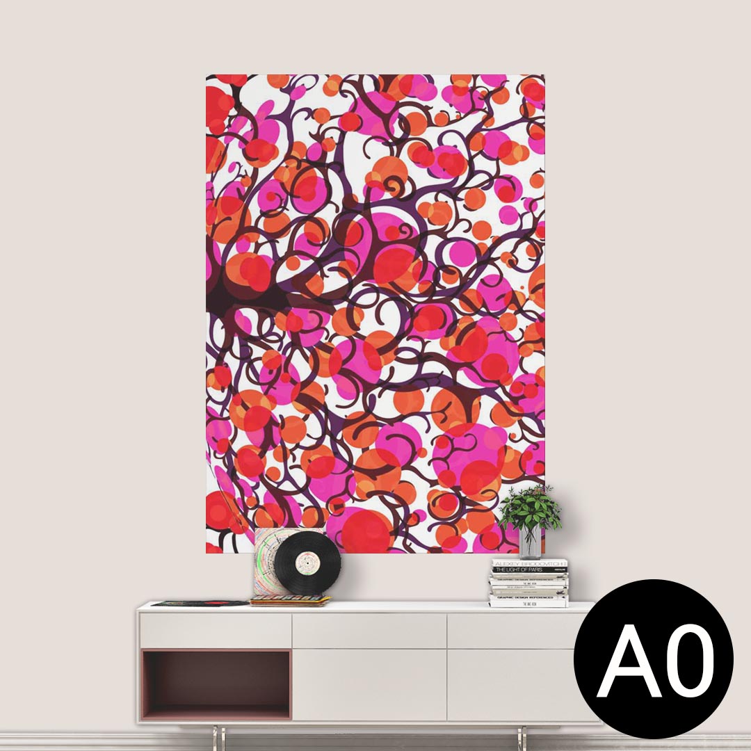 ポステッカー ポスター ウォールステッカー シール式ステッカー 飾り 841mm×1189mm A0 写真 フォト 壁 インテリア おしゃれ 剥がせる wall sticker poster 009719 植物 木 赤