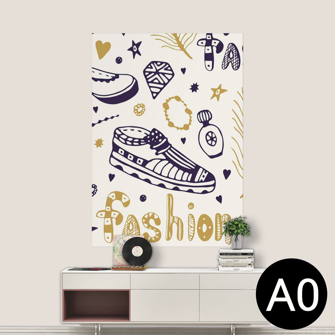 ポステッカー ポスター ウォールステッカー シール式ステッカー 飾り 841mm×1189mm A0 写真 フォト 壁 インテリア おしゃれ 剥がせる wall sticker poster 010778 ファッション　靴　英語