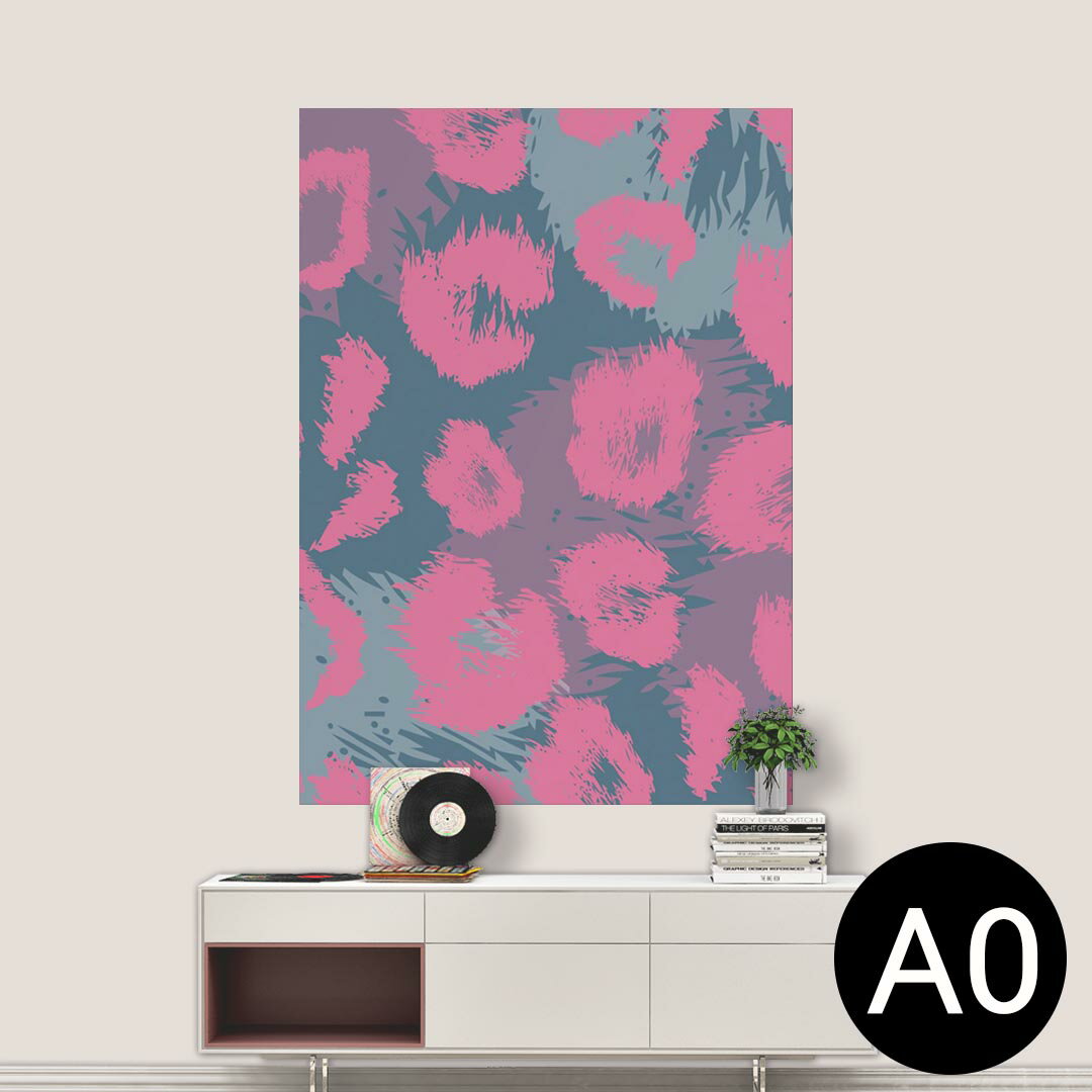 ポステッカー ポスター ウォールステッカー シール式ステッカー 飾り 841mm×1189mm A0 写真 フォト 壁 インテリア おしゃれ 剥がせる wall sticker poster 011581 ヒョウ柄　アニマル柄　カラフル