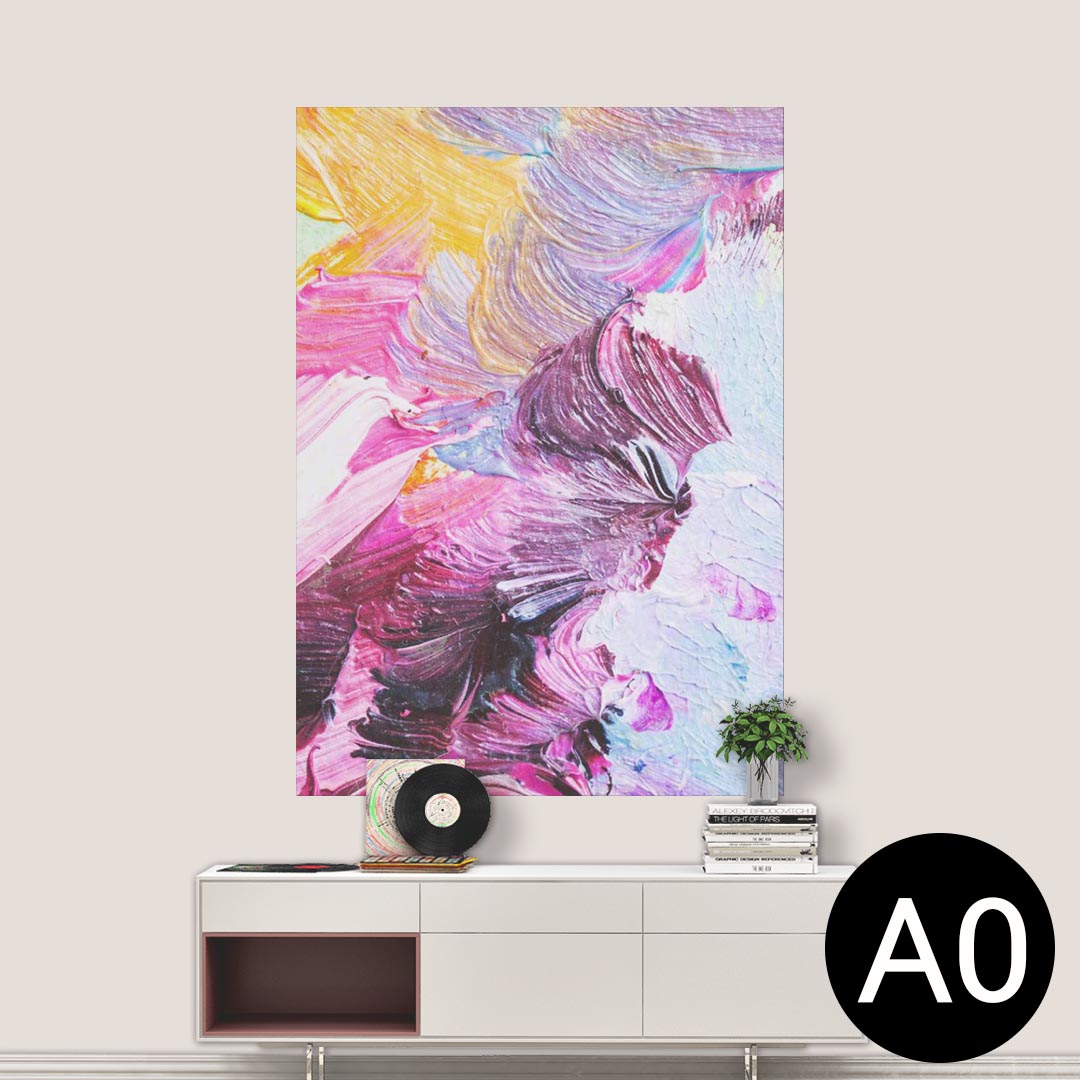 ポステッカー ポスター ウォールステッカー シール式ステッカー 飾り 841mm×1189mm A0 写真 フォト 壁 インテリア おしゃれ 剥がせる wall sticker poster 012178 白　絵画　絵の具