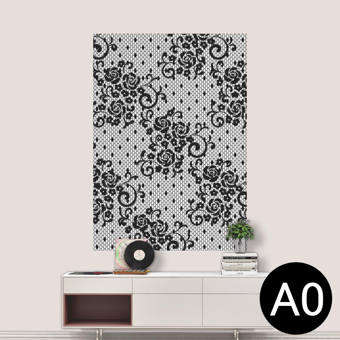 ポステッカー ポスター ウォールステッカー シール式ステッカー 飾り 841mm×1189mm A0 写真 フォト 壁 インテリア おしゃれ 剥がせる wall sticker poster 012398 バラ　花　ドット