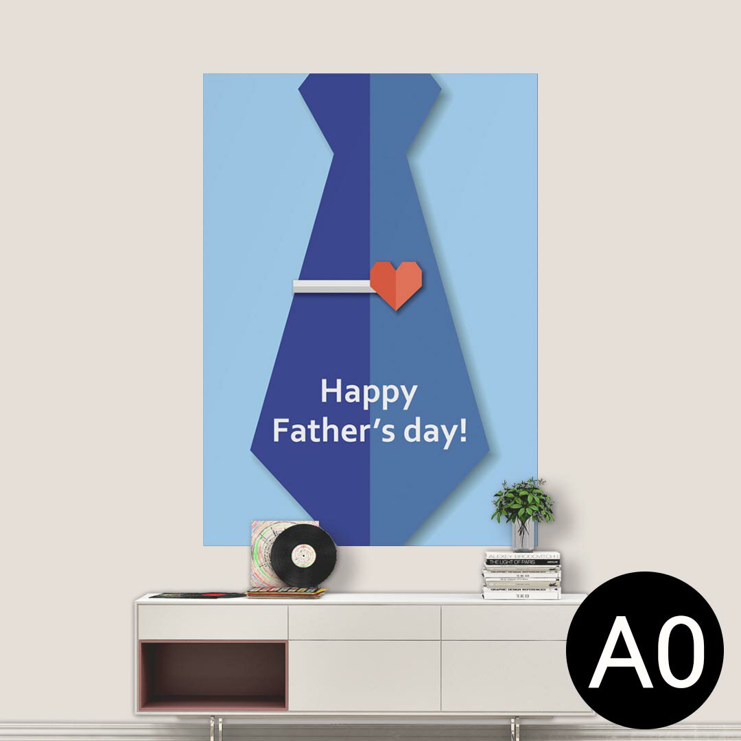 ポステッカー ポスター ウォールステッカー シール式ステッカー 飾り 841mm×1189mm A0 写真 フォト 壁 インテリア おしゃれ 剥がせる wall sticker poster 014617 父の日　ネクタイ