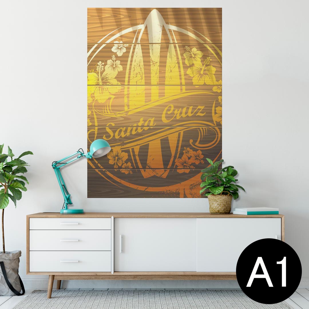 ポスター ウォールステッカー シール式ステッカー 飾り 594×841mm A1 写真 フォト 壁 インテリア おしゃれ 剥がせるwall sticker poster 001230 サーフィン　ハワイ