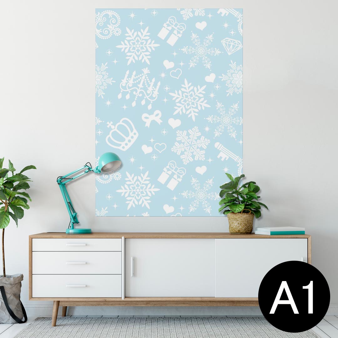 ポスター ウォールステッカー シール式ステッカー 飾り 594×841mm A1 写真 フォト 壁 インテリア おしゃれ 　剥がせる wall sticker poster 001584 冬　クリスマス