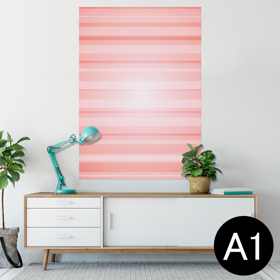 ポスター ウォールステッカー シール式ステッカー 飾り 594×841mm A1 写真 フォト 壁 インテリア おしゃれ 剥がせるwall sticker poster 001986 シンプル　ピンク