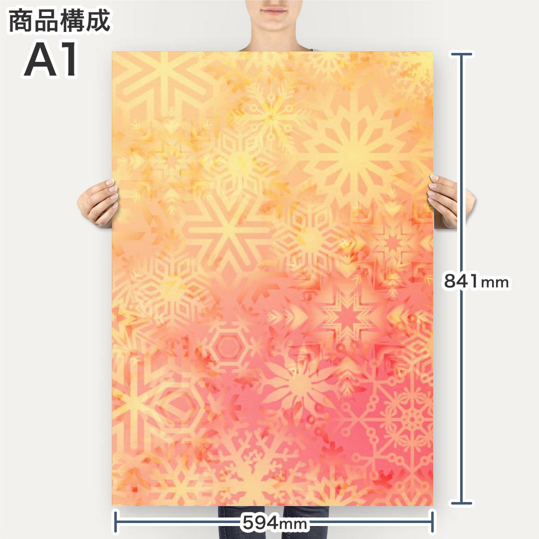 アートパネル 絵 絵画 飾り 選べるサイズ 594×841mm A1 モダン 玄関 写真 フォト インテリア おしゃれ 004546 雪　結晶　シンプル