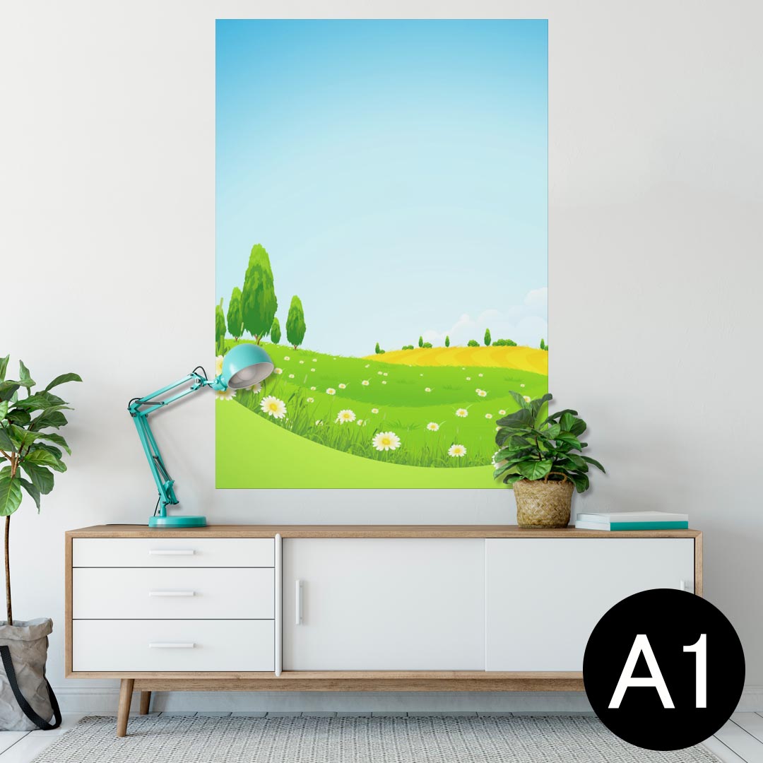 ポスター ウォールステッカー シール式ステッカー 飾り 594×841mm A1 写真 フォト 壁 インテリア おしゃれ 剥がせるwall sticker poster 002547 景色　風景　イラスト