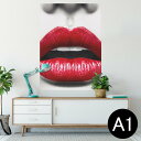 ポスター ウォールステッカー シール式ステッカー 飾り 594×841mm A1 写真 フォト 壁 インテリア おしゃれ 剥がせるwall sticker poster 003525 クール メイク 写真 赤(3)